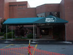 Hospital architectural entrance canopy