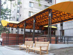 Brookline MA, Entrance Ramp Canopy, Architectural Canopy