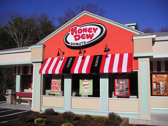 Norton MA store front signs, window awnings, logo wall sign
