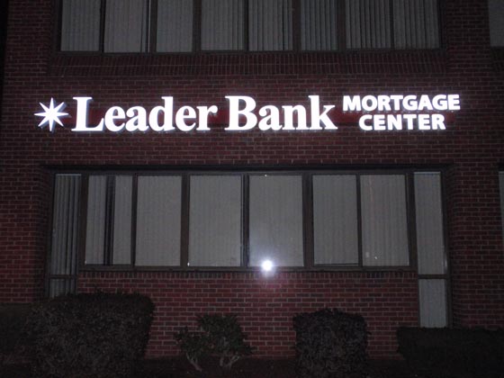 Burlington MA Illuminated Bank Logo Letters, Burlington MA Sign