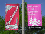 Comcast Center Sign, Mansfield MA, Flag Banners